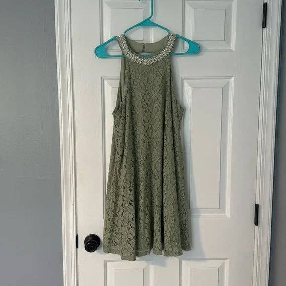 mint green church dress Mint Green Straps A-Line Wedding Guest Dress, Mint_Green / S main image 0